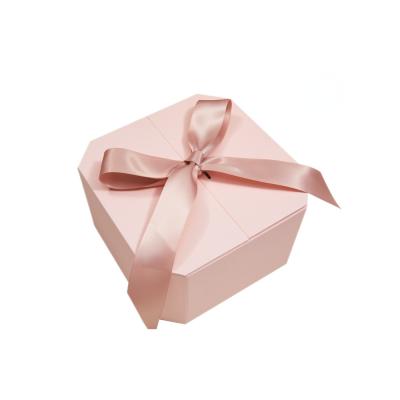 China New Recyclable Valentine Ring Jewelry Box Custom Octagonal Packing Boxes for sale