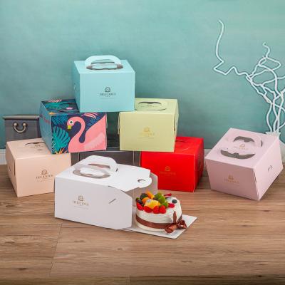 China Disposable Food Grade Corrugated Paper Box Birthday Cake Packaging Small High Quality Paper Gift Box for sale