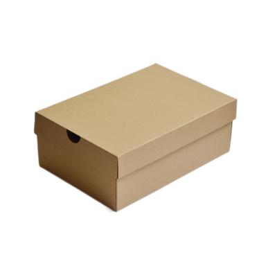 China New recyclable kraft paper fliplogoPaper box sneakers box boys and girls shoes for sale