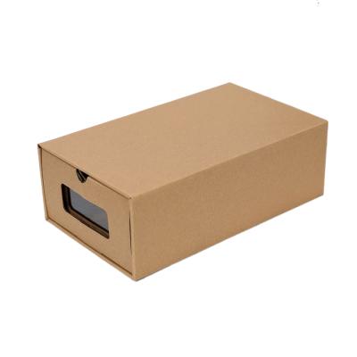 China Reused Foldable Packaging Materials Packaging Paper Box Slide Drawer Boxes For Gift Packing Mobile Phone Socks Lip Sticker With Window for sale