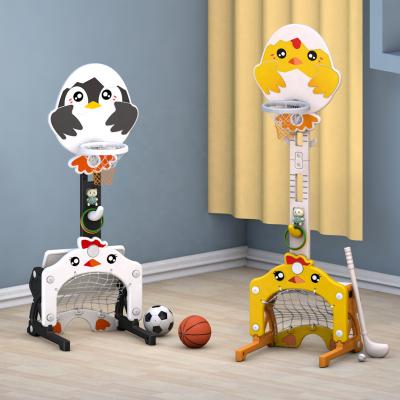 China 2021 School Playground New Inventions Custom Mini Portable Adjustable Chicken Penguin Basketball Hoop Indoors for sale