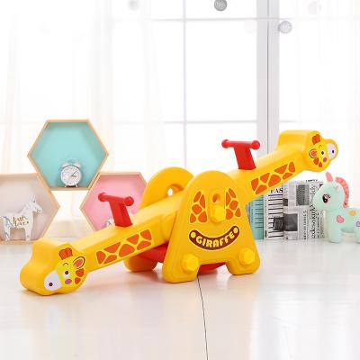 China High Quality Equipment Animal Plastic Seesaw Playground Giraffe Kids Children Outdoor Die-Casting Giraffe Child Outdoor Seesaw For Kindergarten Use for sale