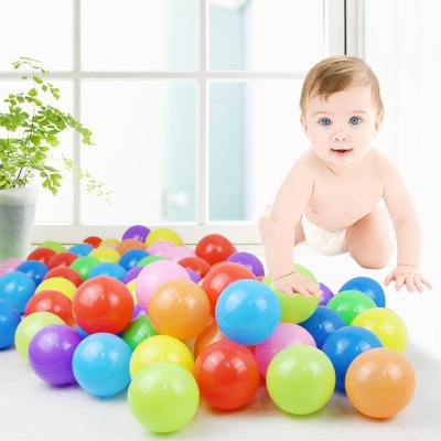 China New Plastic Inflatable Toys Style Plastic Die-casting HDPE Material Ball Ocean Colorful Ball For Baby for sale