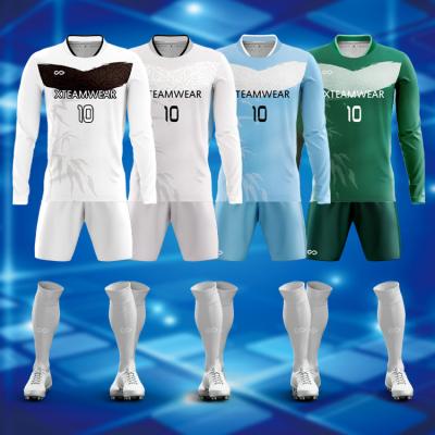 China 2021 New Model Youth Team Club Full Soccer Jersey Uniforms Breathable Quick Dry Kit for sale