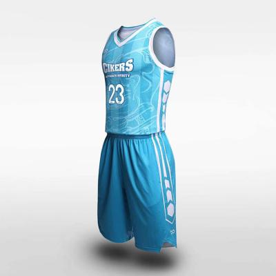 China 2021 China Antibacterial Full Sublimated Printing Sports Wear Team Basketball Uniform Basketball Tank Top for sale