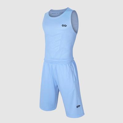 China Best Quality Custom Plain Antibacterial Basketball Tank Tops Sets Blank Basketball Shirt Uniform For Printing for sale