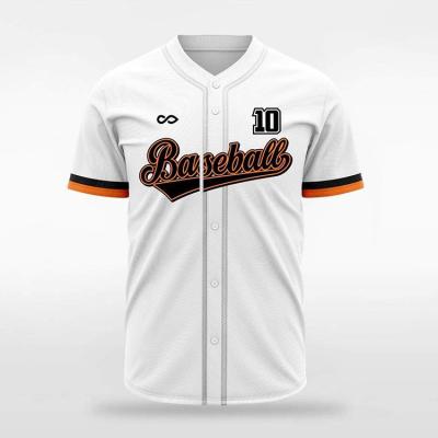 China Custom Made Good Quality Antibacterial Sublimation Baseball Shirt White Tank Tops Wholesale Mesh Baseball Uniform for sale