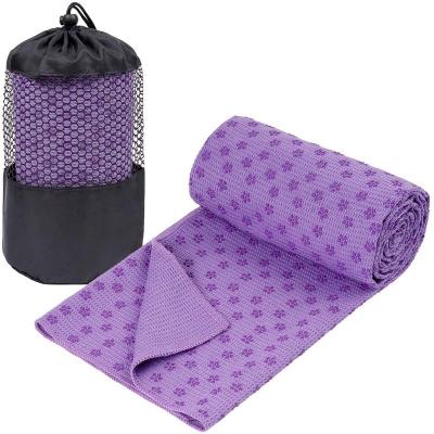 China Eco Friendly Outdoor Colorful Compressed Microfiber Anti Slip Yoga Towels for sale