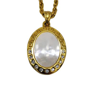 China China Customized Fashional Stainless Steel With White Pearly Shell Pendant for sale