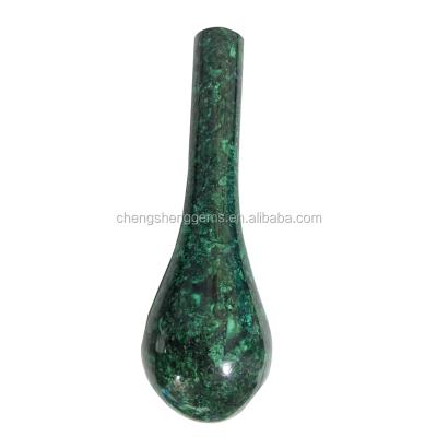 China Wholesale Decorations China Alibaba Gemstone Malachite Vase For Home Deocoration for sale