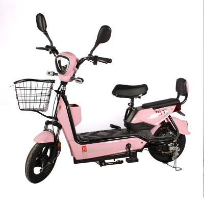 China Brushless Motorcycle City Electric Bicycle 350W 12Ah 20Ah Steel Electric Bicycle Sales for sale