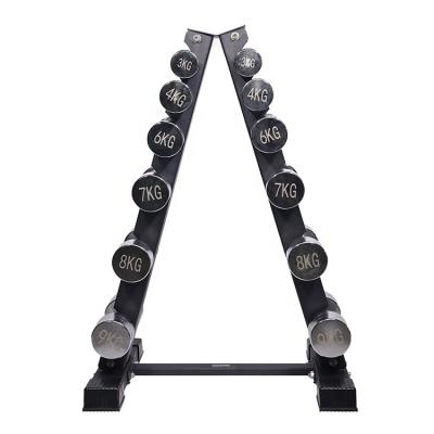 China New design fitness center/GYM wholesale price 3 row weight rack dumbbell rack rack fitness equipment with rack for sale