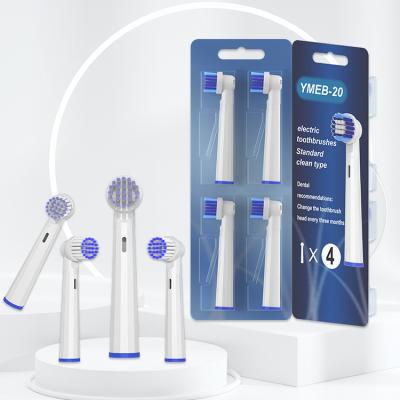 China Household Wholesale Price Electric Brush Heads Oral Hygiene EB60 4pcs Replaceable Toothbrush Head For Home Used for sale