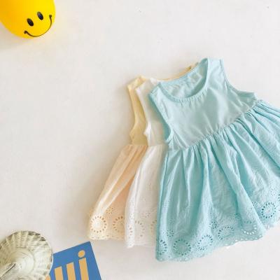 China Europe and America Summer Full Moon Baby Overalls Sleeveless Lace Girls Princess Baby Romper for sale