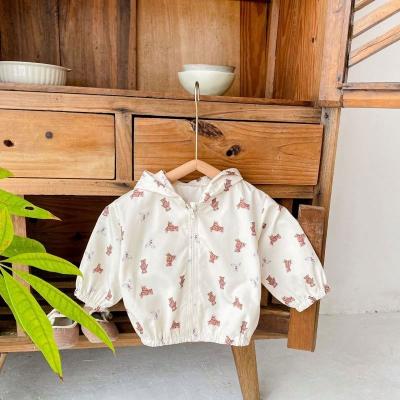 China Baby spring and autumn bear baby jacket fashion newborn baby long-sleeved thick jacket anti-shrink thick jacket for sale