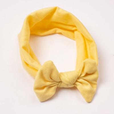 China European and American style baby solid color hair band hair circle baby plain color bow headband hair accessories for sale