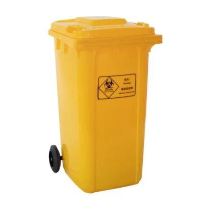 China Sustainable Large Size 120 Liter Outdoor Public Plastic Wheelie Bin Waste Bin With Lid for sale