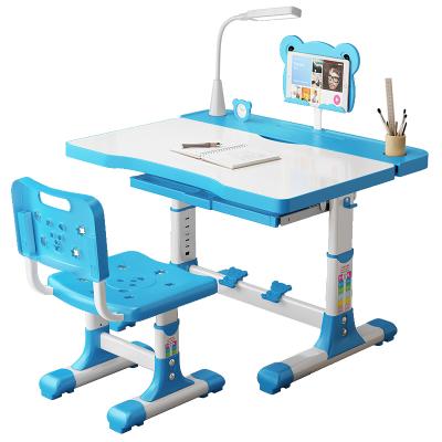 China Comfortable Height Adjustable Children Table Kids Study Desk Children Study Table With Led Storage Drawer for sale