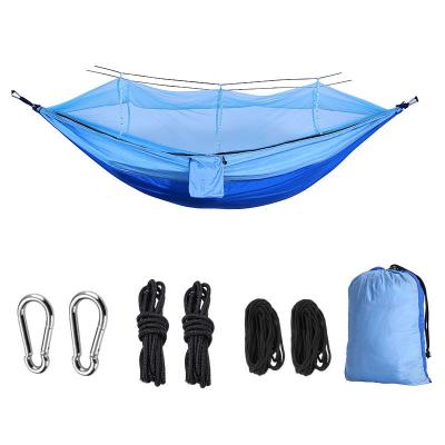 China Durable Portable Parachute Cloth Jungle Hammock with Mosquito Net Camping Hammock for Outdoor Travel Camping for sale