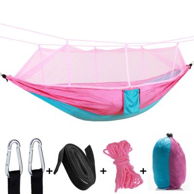 China Contemporary Outdoor Mosquito Multicolor Net Nylon Portable Camping Hammock For Some Relax for sale