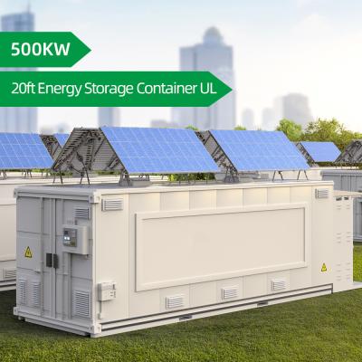 China 500 kW batterij energieopslagcontainer 20ft hernieuwbare energie energieopslagcontainer Te koop