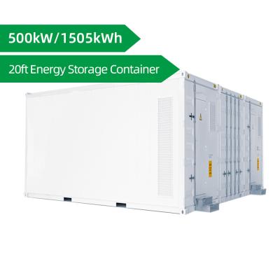 China 20ft Solar Energy Storage System 550kW 1505kWh Industrial Lithium-Ion Battery System zu verkaufen