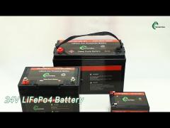 Rechargeable 24V LiFePo4 Battery 2560wh 100ah 3000 Cycles Lithium Ion