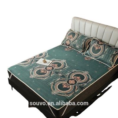 China Nondisposable Customized Cool Polyester Ice Silk Latex Summer Sleep Mat Bedspread for sale