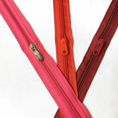 China High Quality Double Sliders All Size Open End Invisible Nylon Zipper for sale