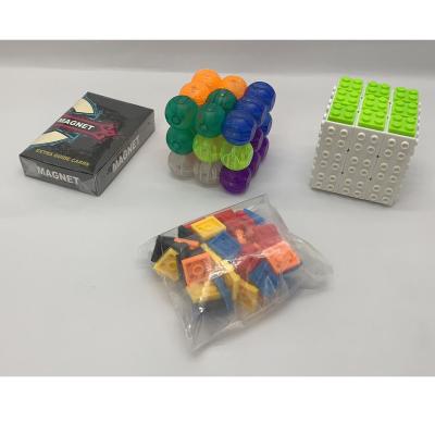 China Building Block Magnetic Toy Amazon Building Block Magnetic Cube Toy Set Education STEAM Toys Gift for sale