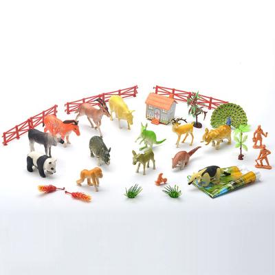 China 15 Kinds Pasture Plastic Farm Animals Set Set Toys With Map for sale