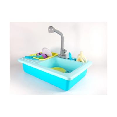 China Pretend Play Toy Set Kids Kitchen Play Set Dishwasher Toys Pretend Play Sink with Automatic Running Water for sale