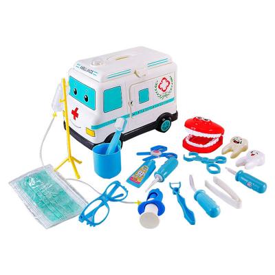 China Learn Toys Children's Doctor Light IC Pretend Play Ambulance Doctor Kit Set Children Medical Toys For for sale