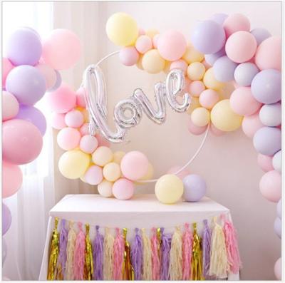 China Decoration Gift Balloons 100 Pcs 10Inche Macaron Candy Colored Latex Pastel Single Layer Matching Balloon For Party Romantic Balloon for sale