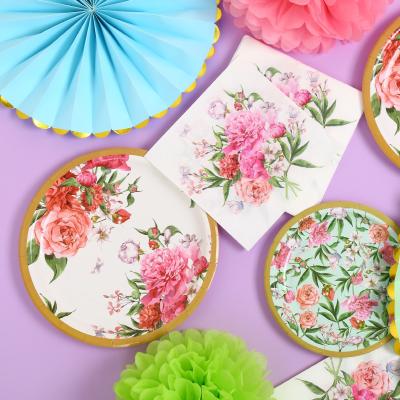 China Hawaiian Kiaye 16th Birthday Guests Outdoor Party Flower Girl Birthday Party Decoration Tableware Set for sale