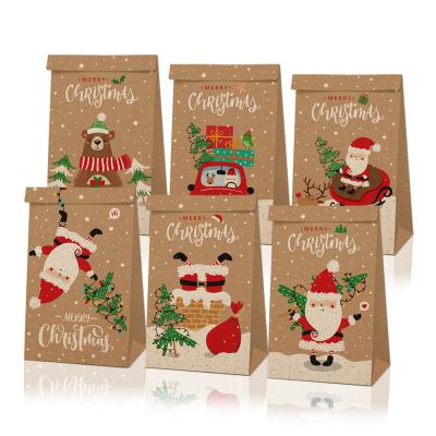 China Kiaye 2021 New Christmas Gift Bag Santa Claus Theme Snowman Candy Bags Paper Bag for sale