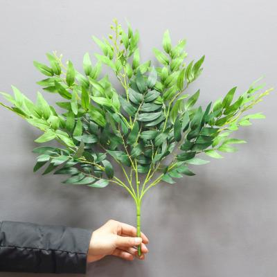 China High Quality Durable Kiaye 5 Branches Artificial Willow Leaves Silk Forks On Sale for sale