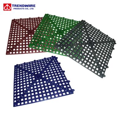 China 4 Colors Sustainable Interlock Plastic PVC Bar Tile for sale