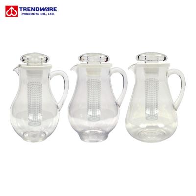 China Sustainable Water / Juice Clear Single PC Restaurant Plastic Ice Tube Pitcher for sale