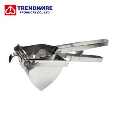 China Sustainable Kitchen Manual Grinder Cooking Tool Stainless Steel Potato Masher for sale