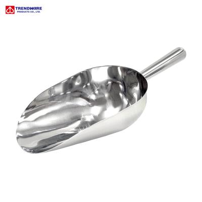 China Sustainable Mirror Steel Bar Kitchen Tool Metal Ice Finish Scoop for sale