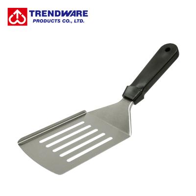 China Sustainable Kitchen Utensil Stainless Steel Egg Turner Spatulas With Plastic Handle for sale