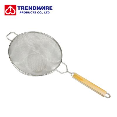 China Sustainable Kitchen Utensil Nickel Plated Food Frying Colander for sale