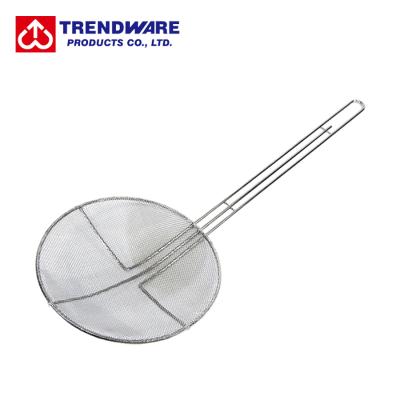 China Sustainable Kitchen Frying Utensil Round Cooking Skimmer for sale