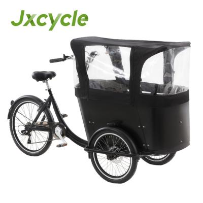 China Dutch Cargo Three Wheel Tricycle Cargo Bike Rain Cover for sale