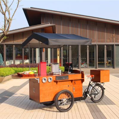 China Mobile cargo coffee truck for sale electric coffee bike 3 wheel food bike 500w for sale