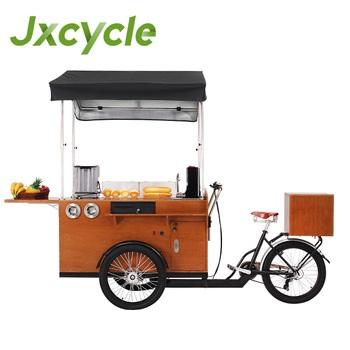 China Cargo street selling 3 wheel cafe bike electric food cart tricycle for sale for sale