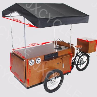 China Cargo Three Wheel CE Approved Classic Coffee Trailer Mobile Coffee Cart For Street Business for sale