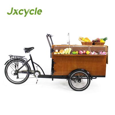 China Fruit processing factory street vending coffee cart bike cafe with sink pump outdoor mobile phone business area for sale