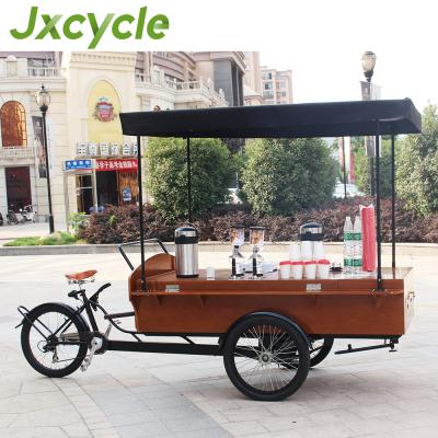 China Outdoor Cargo Tricycle Snack Vending Cart Milk Bread Pop Corn Food Truck for sale